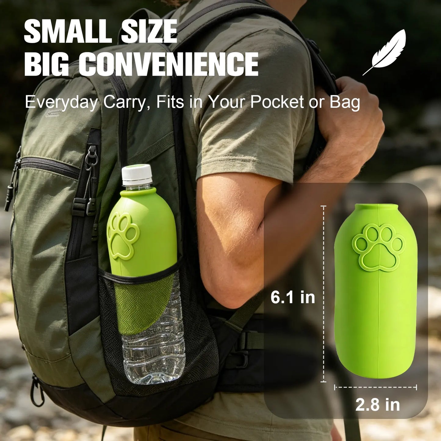 Portable Dog Water Bottle | Foldable Pet Water Bottle with Drinking- Dog Travel Water Dispenser, Dog Stuff Accessories Items, Walking and Hiking, Dealsforyoudays
