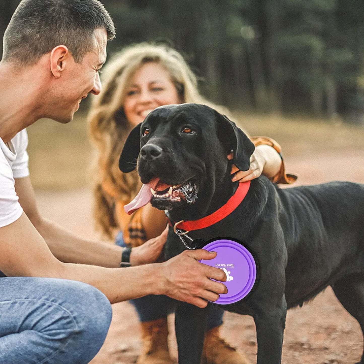Collapsible Dog Bowls for Travel, 2-Pack Dog Portable Water Bowl for Dogs Cats Pet Foldable Feeding Watering Dish for Traveling Camping Walking with 2 Carabiners, BPA Free