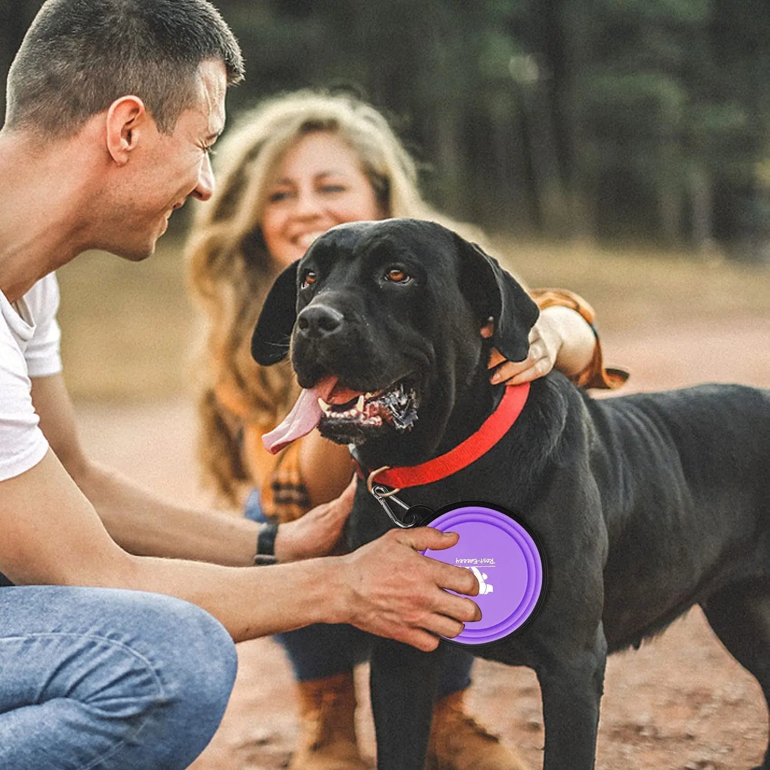 Collapsible Dog Bowls for Travel, 2-Pack Dog Portable Water Bowl for Dogs Cats Pet Foldable Feeding Watering Dish for Traveling Camping Walking with 2 Carabiners, BPA Free