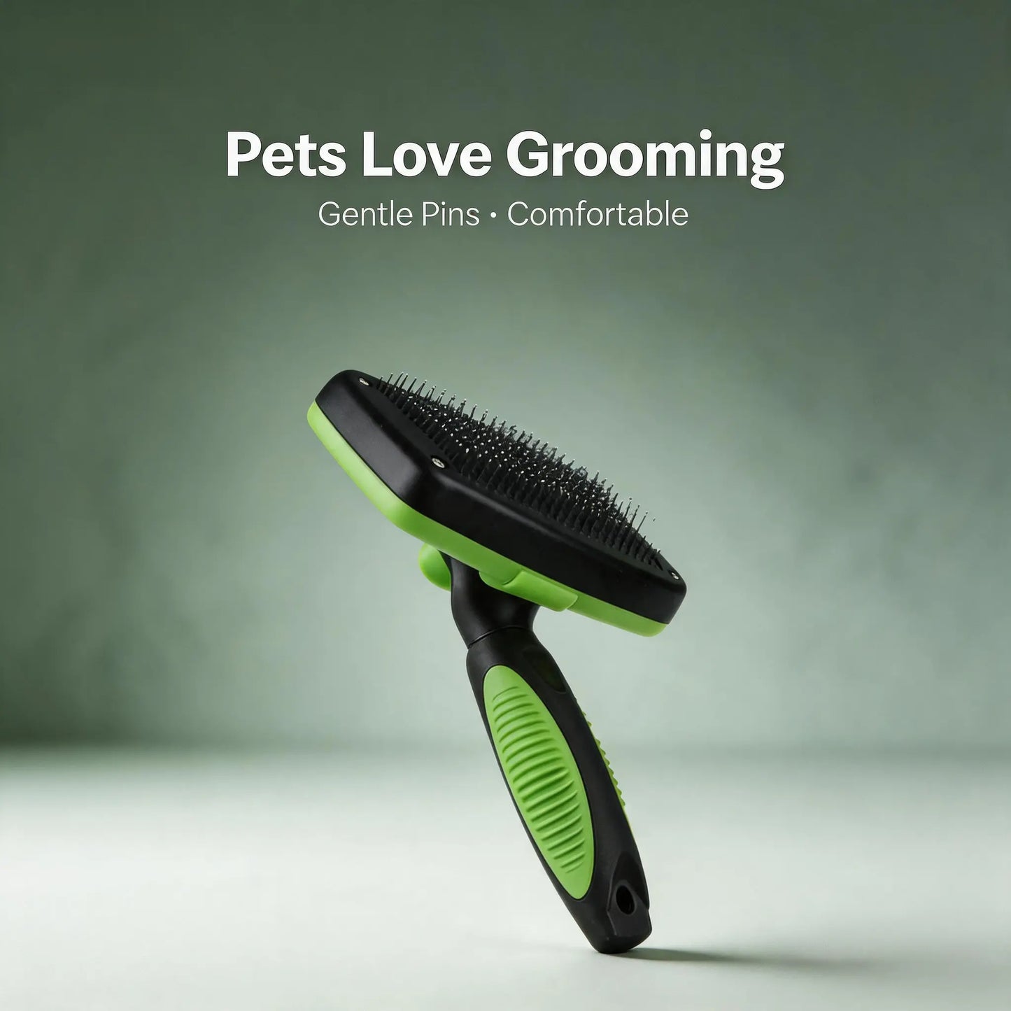 Self-Cleaning Pet Slicker Brush - 1-Click Release De-Shedding Tool with Soft Grip, Detachable Fur Grooming Brush Combs for Dogs & Cats, De-Shedding Combs